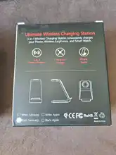 Bonola-estación de carga inalámbrica Qi 3 en 1, para iPhone11Pro/Xr/Xs/AirPods Pro/iWatch5, SamsungS10/Buds/Watch