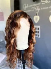 Yyong-extensiones de pelo brasileño ondulado con cierre, mechones de pelo humano Remy 4x4 con cierre de encaje, 3/ 4 Uds.