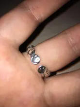 Vintage Ancient Silver Color Happy Smiling Face Open Rings for Women Punk Hip Hop Adjustable