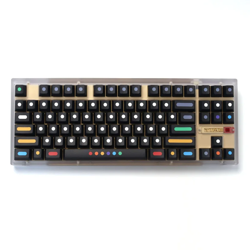Gmk Black Dots Keycaps Teclado Mecânico Perfil Cereja Pbt Dye Sub Interruptor mx com 1.7u Shift 2u 6.25u 7u 135 Chaves