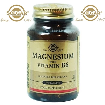 

Solgar Magnesium With Vitamin B6 B-6 100 Tablets Capsules