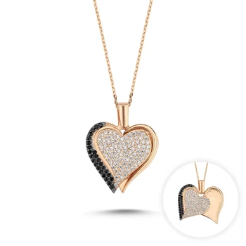

KUTAYDAN Opens Heart Ghost Pendant 925 Sterling Silver