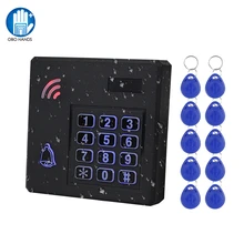 Sistema de Control de acceso independiente, 125KHz, IP68, impermeable, RFID, teclado, controlador de acceso, abridor de puerta + 10 piezas, RFID, tarjetas Keyfobs