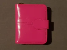 Cartera corta de PU para mujer, monedero pequeño rojo con cremallera y botón, monedero con bolsillo para monedas, gran oferta