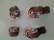 Ruedas giratorias de goma suave para muebles rueda giratoria plateada para Carro de plataforma, accesorios para el hogar, 4 Uds.