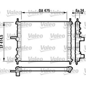 

Radiator FIAT MAREA 1.6 16V CLIM.732557VALEO