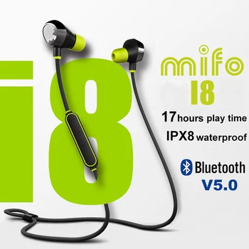 

mifo i8 Bluetooth Earphone Stereo Music Earpiece Wireless Headset Magnetic Suction Charging HIFI Sound Sports earphones Running