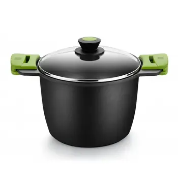 

Bra Prior Pot High with Glass Top and Silicone Handles 24 cm