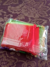Bolsas de organza de decoración, embalaje para joyería, regalo o fiesta de boda, 7x9, 9x12, 10x15, 13x18CM, 24 colores, 50 unidades