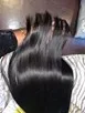 Links-extensiones de pelo ondulado brasileño, 1/3/4 mechones rectos, Color Natural, 28, 30, 32, 34, 40 pulgadas, extensiones de cabello Remy