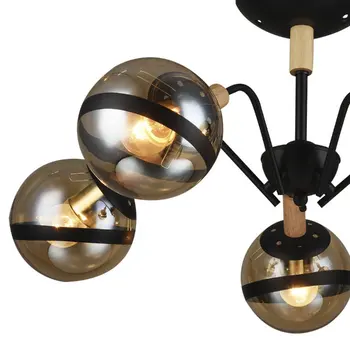 

Ceiling interior chandelier Sawyer in modern style, 60 W, e27, for 5 lamps