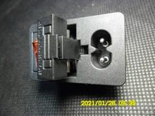 IEC320 C14 eléctrico CA zócalo 3 pin rojo LED 250V interruptor basculante 10A fusible mujer entrada macho conector de clavija 2 enchufe con pines de montaje