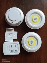 Luces LED para debajo de los armarios, regulables, con mando a distancia, para armarios de baño, con baterías, nuevos