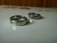 Anillos personalizados de acero inoxidable grabados con tu nombre texto firma escritura a mano hombres mujeres Unisex anillo de titanio