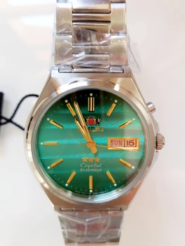 

Automatic Man watch Orient Tristar FEM5M012F green steel automatic men's watch green dial steel bracelet