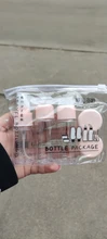 Mini botes de plástico para cosméticos, mini botellas de plástico para uso de crema cosmética para rostro, juego de 7 unidades, envases vacíos de plástico transparentes, kit de viaje