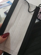 ¡10-200 Uds máscara desechable aretes máscara de boca negro no tejido máscaras de capa de 3 Filtro Anti polvo de máscara adulto en Stock!