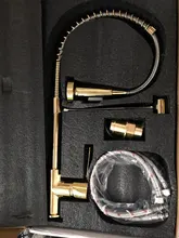 Mixer Tap Nozzle Deck-Mounted Stream-Sprayer Kitchen Faucet Cold-Taps Rotation Matte Black