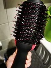 Secador de pelo de 1000W, cepillo de aire caliente, estilizador y voluminizador, alisador de pelo, rizador, peine, cepillo eléctrico de iones de un paso