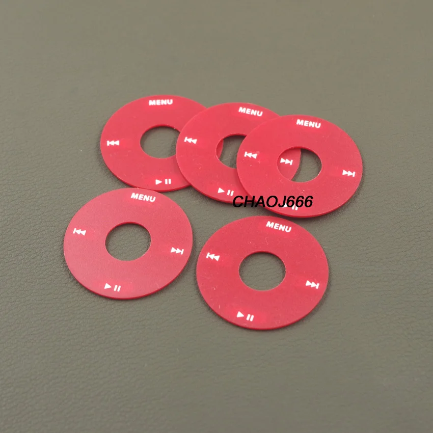 Black White Red Plastic Outer Clickwheel Click Wheel Shell Contact Adhesive for iPod 6th 7th Classic 80GB 120GB 160GB