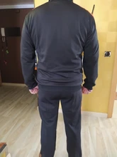 Nuevo conjunto de los hombres de primavera y otoño de Hombre Ropa Deportiva 2 piezas conjuntos deportes traje chaqueta + pantalón Sudadera Hombre chándal de Asia tamaño L-4XL