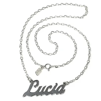 

Choker Sterling Silver 925mm female name Lucia smooth chain 41cm. Closure reasa