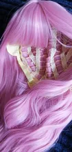 HENRY-Suarez largo rubio platino ondulado sintético pelucas para mujeres Natural pelucas para fiesta Cosplay con flequillo resistente al calor pelucas para uso diario