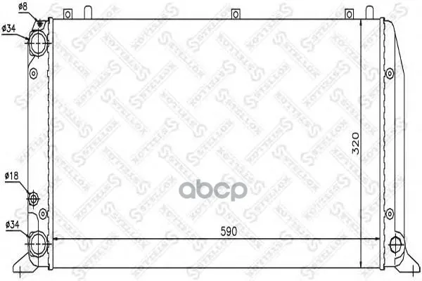 10-25016-Sx_радиатор Системы Охлаждения! Audi 80 1.6-1.9tdi 86-96 Stellox 1025016sx Stellox арт. 1025016SX