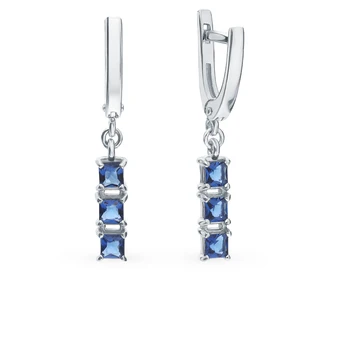 

Silver earrings with cubic zirconia sunlight sample 925 test