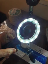 Lupa iluminada Glass-10X lupa de lectura grande de mano con 12 luz LED iluminada para personas mayores, reparación, monedas