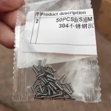 Screw-Bolt Countersunk-Head M1.4 Small Cross-Phillips Flat Black Mini M1.2 Micro 304-Stainless-Steel