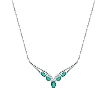 

Silver necklace with agate sunlight sample 925