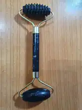 Rodillo de Jade de obsidiana, masajeador Gouache para cara, herramientas de cuidado para la piel Facial, corporal Natural, rodillos masajeadores de belleza