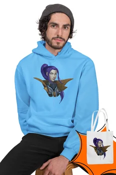 

Angemiel Wear lol Caitlyn Blue Men 'S Hooded Sweatshirt Bags Kombin