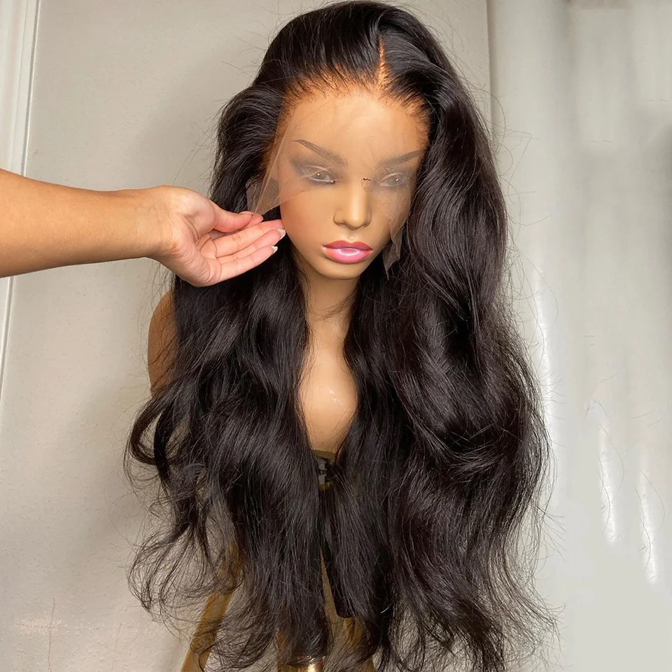 30 40 Inch Body Wave Full Lace Front Human Hair Wigs for Women Pre Plucked Brazilian 13x4 Loose Deep Hd Frontal Wig | Шиньоны и парики