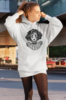 

Angemiel Wear Eye Reflection White Dress Sweatshirt Tunik