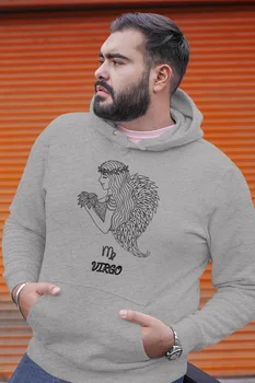 

Angemiel Wear Mr Virgo Gray Men 'S Hooded Sweatshirt