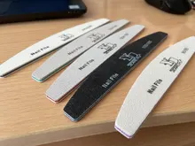 5 unids/lote uñas de Color de la mezcla Limas/80/100/150/180/240 Grit Archivo de papel de lija de Cuticle Remover amortiguadores de herramienta de la manicura Set