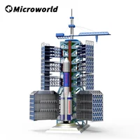 Microworld 3D Metal Puzzle Games Chinese Satellite Launch Center Model Kits Laser Cutt DIY Jigsaw Toys Christmas Gifts For Adult 1