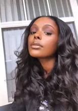 UNice-Peluca de pelo largo ondulado, 4x4 pulgadas, cierre de densidad, 180% y 150% Natural, con línea de pelo Natural prearrancado