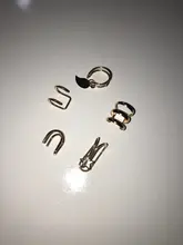 SAMCO 5 unids/set oído brazalete oro hojas no-Piercing oreja Clips falso cartílago pendiente de la joyería para hombres y mujeres