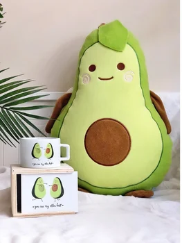 

50Cm Cute Avocado Stuffed Plush Toy Soft Doll Cartoon Fruit Pillow Sofa Bed Pillow Kid Girl Christmas Birthday Gift cup Princess