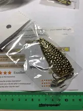 Goture 1PC Fishing Lure Metal Spoon Spinnerbait Double Rotating Hard Artificial Baits