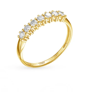

Gold ring with diamonds sunlight sample 585