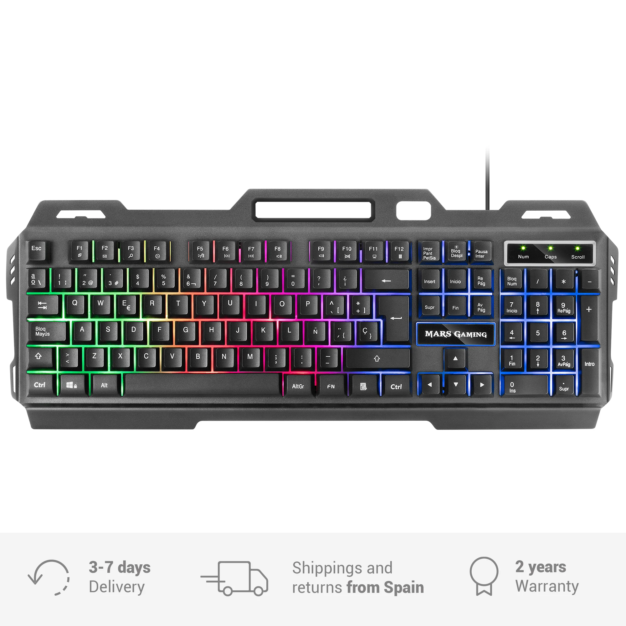 Игровая клавиатура Mars Gaming MK120 RGB фиксированная игровая Алюминиевая с поддержкой