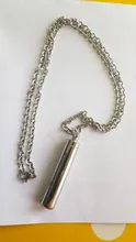 ZORCVENS-collar con colgante de cápsula para hombre y mujer, colgante cilíndrico abierto de Color plata, joyería de recuerdo de acero inoxidable