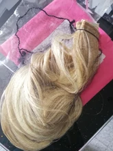 XINRAN Clip en una pieza de pelo brasileño extensiones 5 Clips de pelo pieza Clip recto extensiones de cabello sintético
