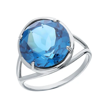 

Silver ring with Topaz sunlight sample 925