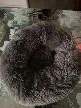 Fluffy Pet Dog Bed Soft Round Dog Long Plush Kennel For Dogs Washable Puppy Cat Bed Cushion