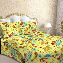 Детское постельное белье 1,5 сп Letto, Мяу, желтый